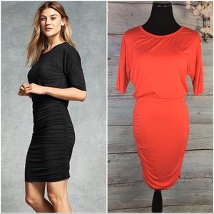 🏸Athleta Coral Solstice Tee Dress Dolman Sleeve